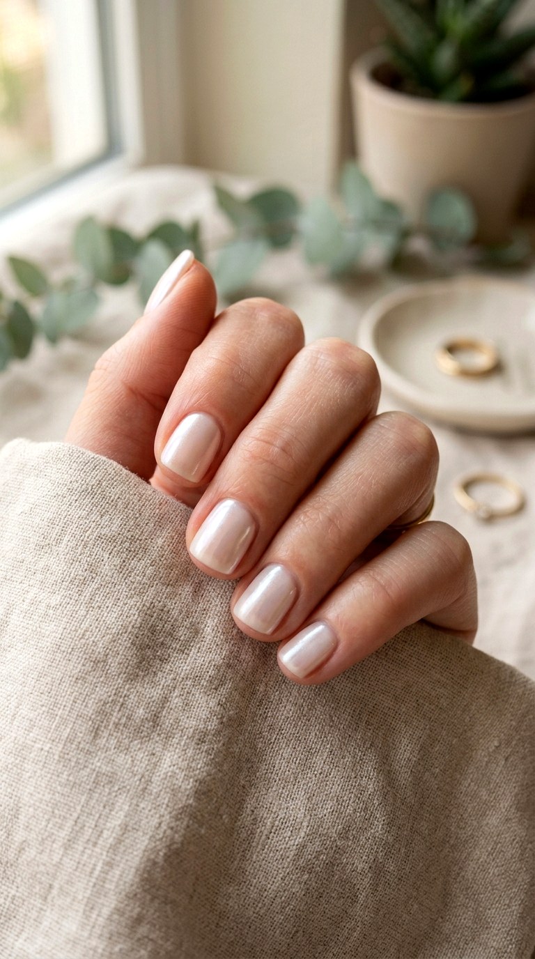 Short Squoval Glazed Donut - 22 Glazed Donut Chrome Nail Ideas
