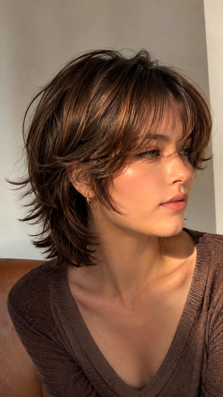 Short Wolf Cut with Curtain Bangs - 23 short wolf cut hairstyle ideas