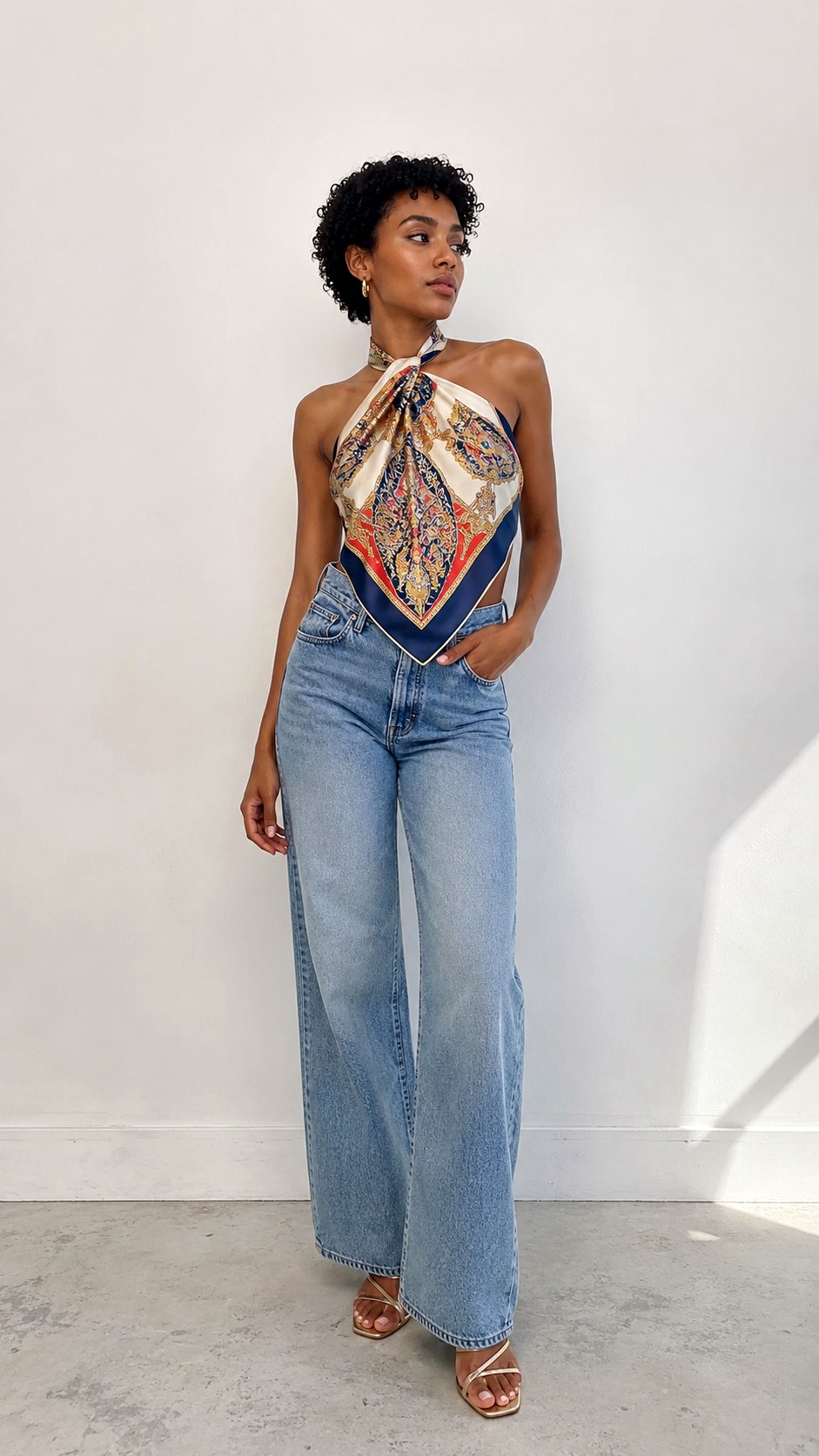Silk Scarf Top Hoco Jean Outfit - 25 hoco jean outfit ideas