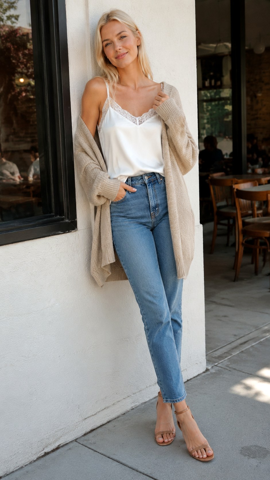 Silk Slip Cami Jean OOTD Looks - 22 jean ootd outfit ideas