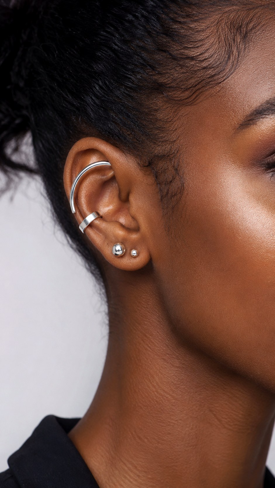 Silver Ear Cuffs for Deep Neutral Skin - 23 silver jewelry skin tone ideas