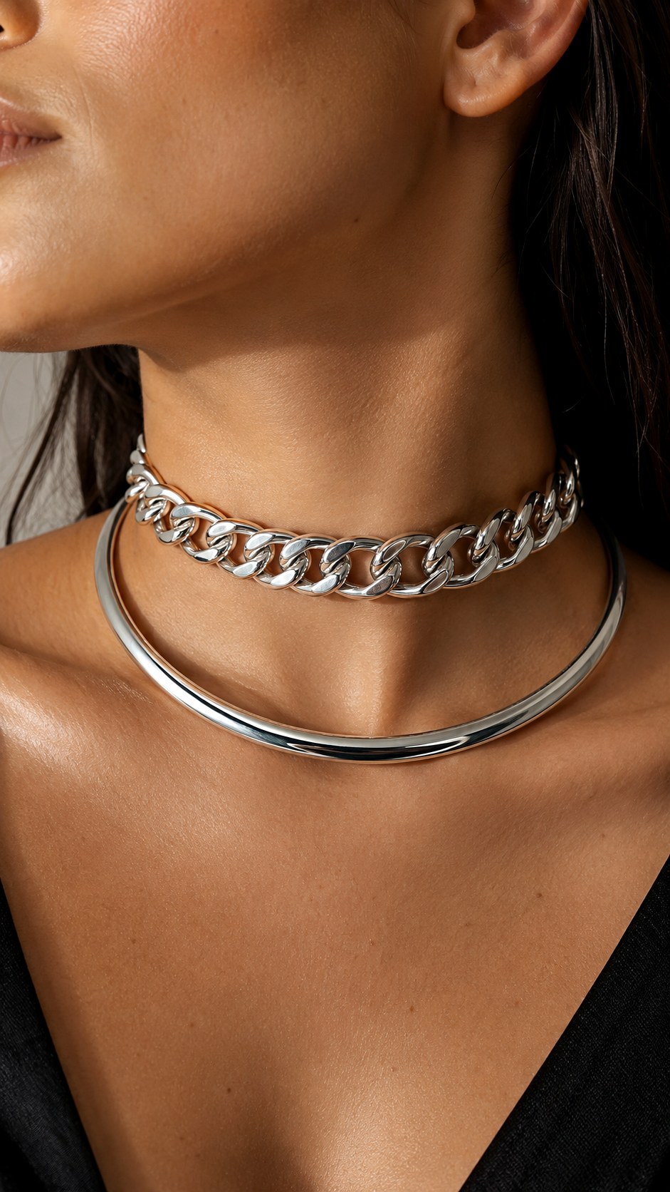 Silver chokers for neutral skin - 23 silver jewelry skin tone ideas