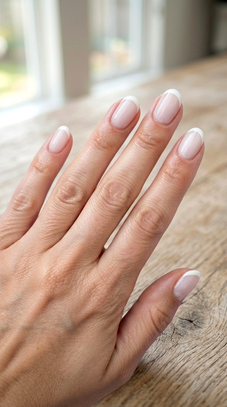 Simple Milky French Manicure - 20 cute school nail art ideas