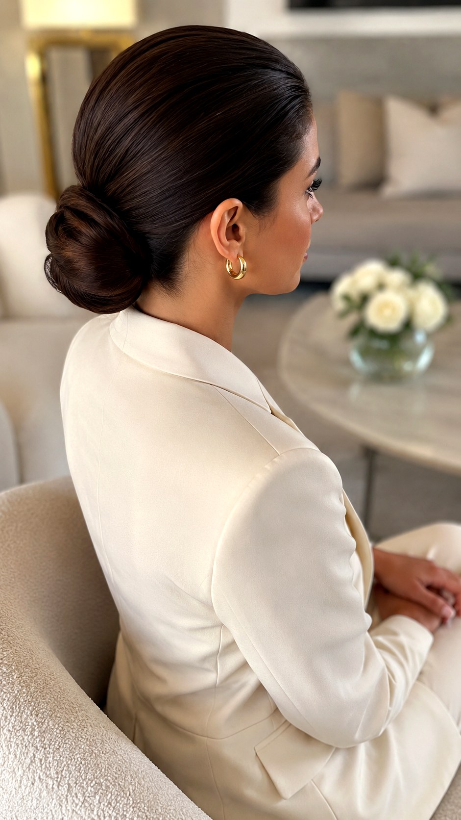Sleek Low Chignon Bun Elegance - 23 elegant bun hairstyles classy ideas