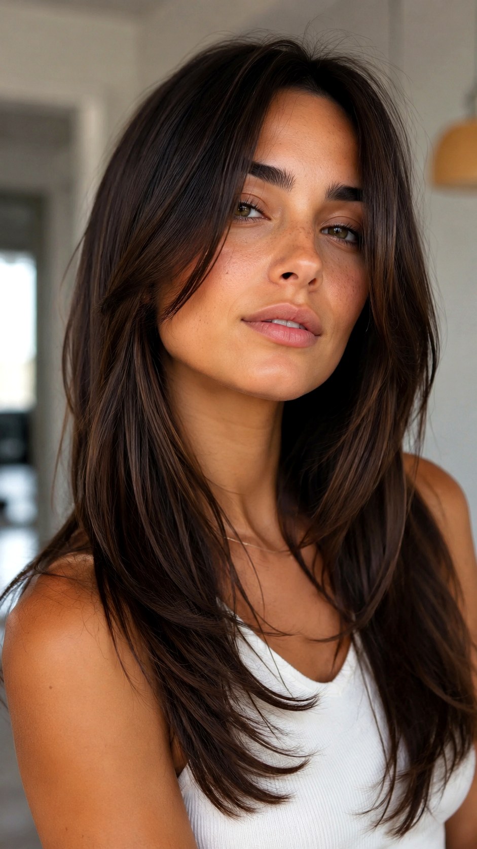 Sleek Platinum Blonde Wolf Cut - 22 medium wolf cut hairstyle ideas