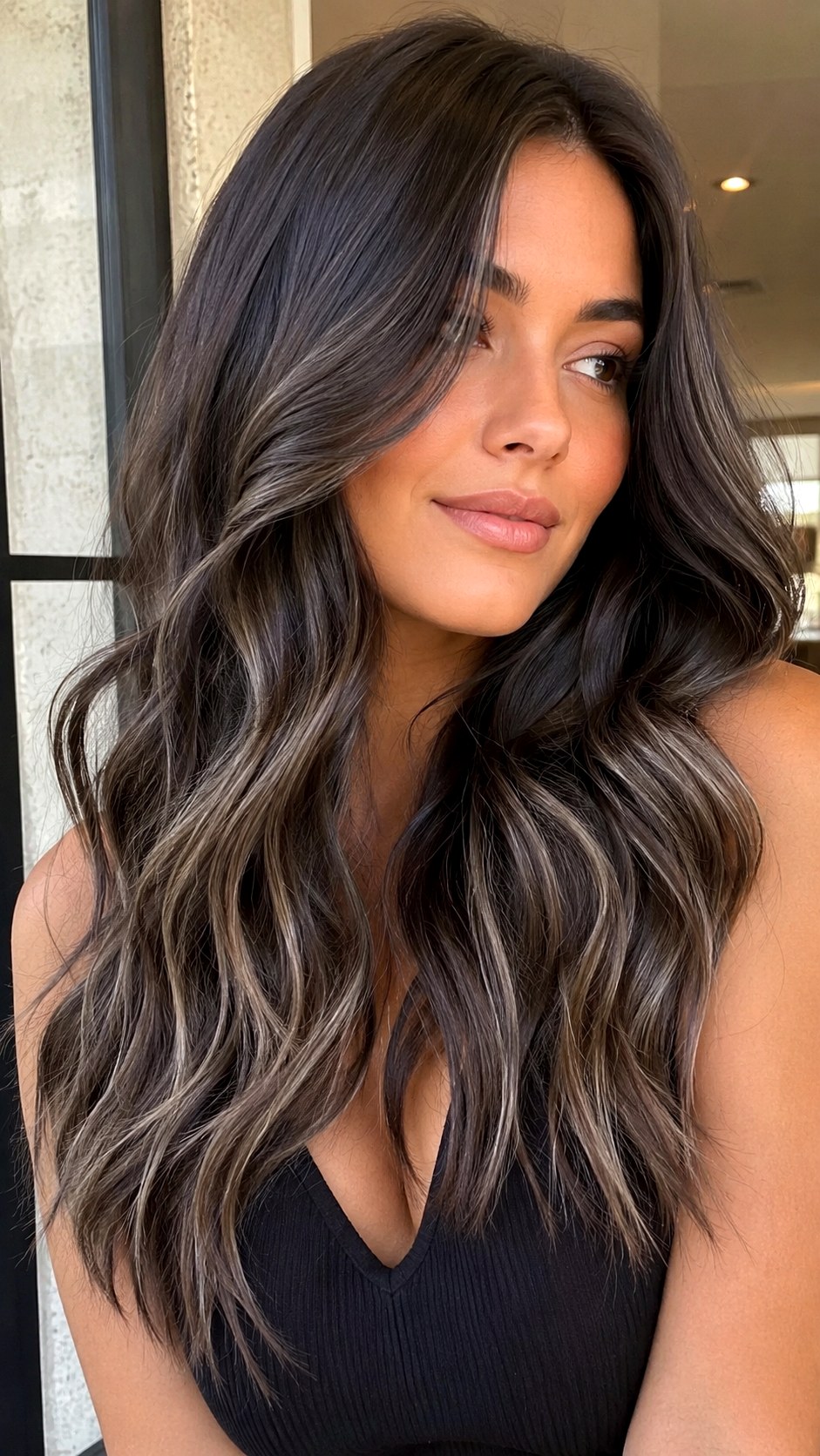 Smoky Brunette Silver Toned Brown Blend - 24 Brunette Hair Color Ideas