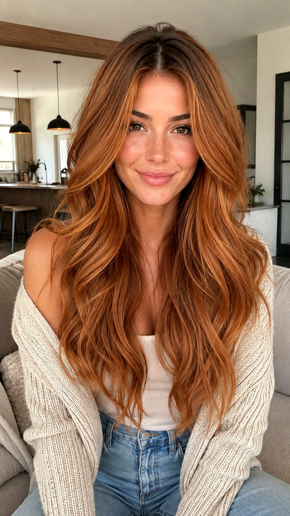 Smudged Root Strawberry Blonde Long Hair - 24 Strawberry Blonde Hair Ideas