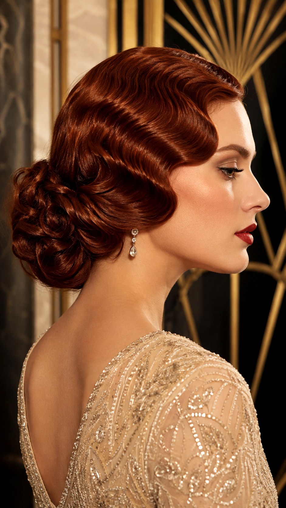 Soft Hollywood Waves Low Bun Updo - 25 low bun hairstyles wedding ideas
