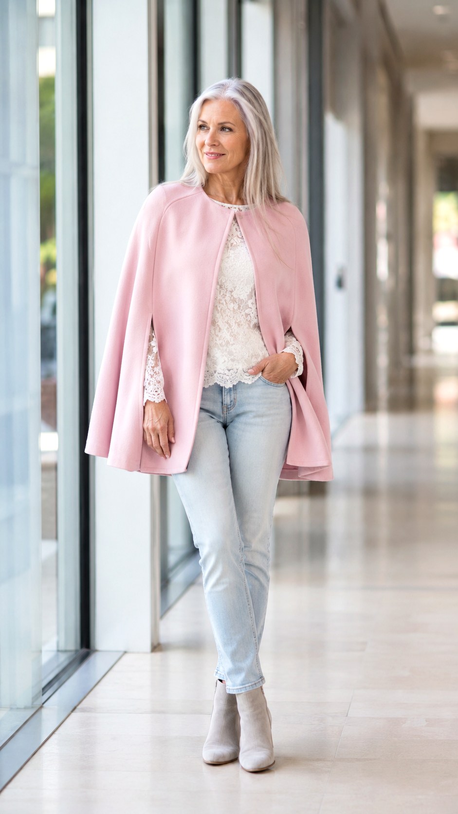 Soft Pastel Pink Cape Outfit Ideas - 24 pleated trouser outfit ideas