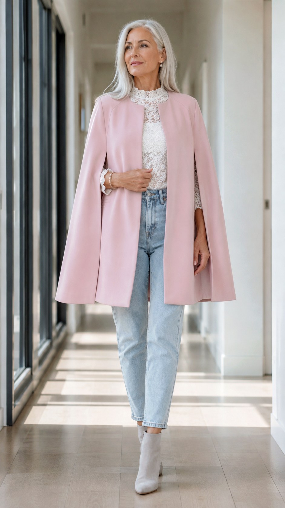 Soft Pastel Pink Cape Outfit Ideas - 24 cape outfit ideas
