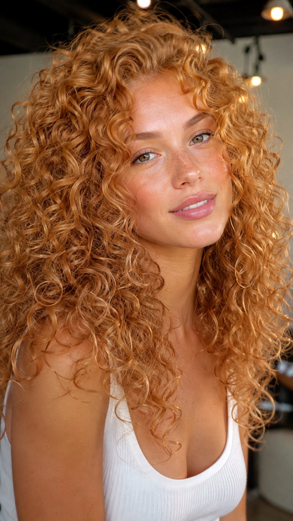 Soft Strawberry Blonde Glaze Curls - 25 Curly Hair Color Ideas