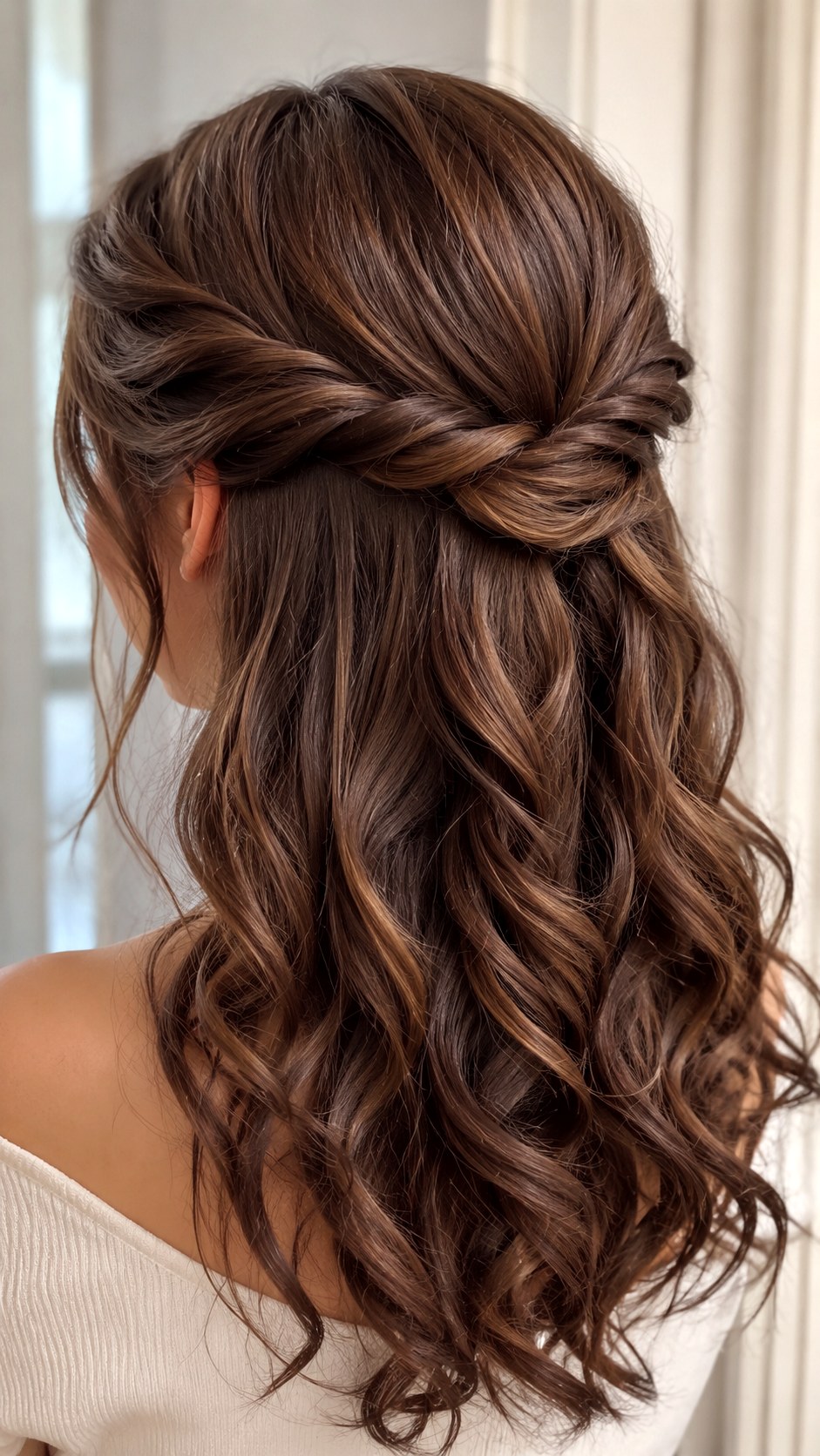 Soft Twisted Half Up Half Down - 24 classy updo hairstyles ideas