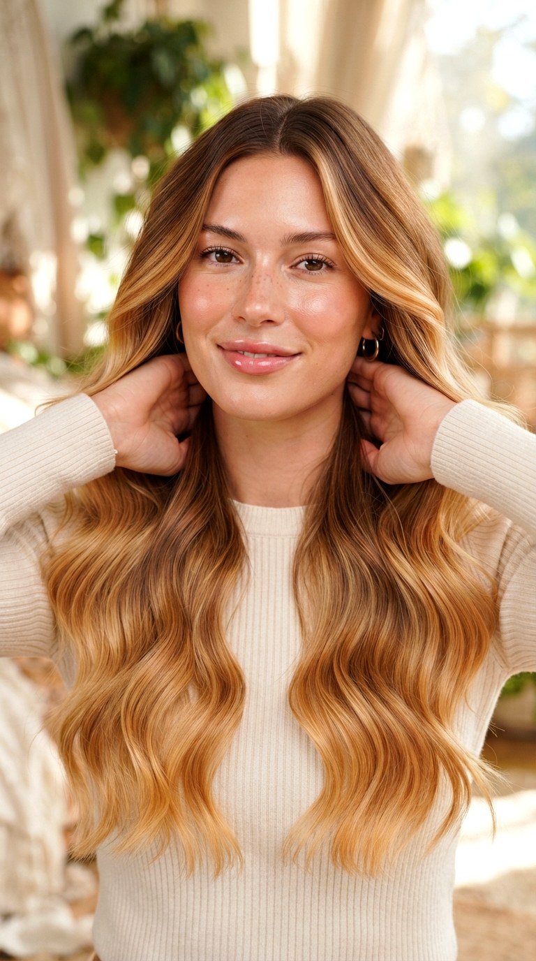 Strawberry Blonde Bronde Blend - 22 long hair dye ideas