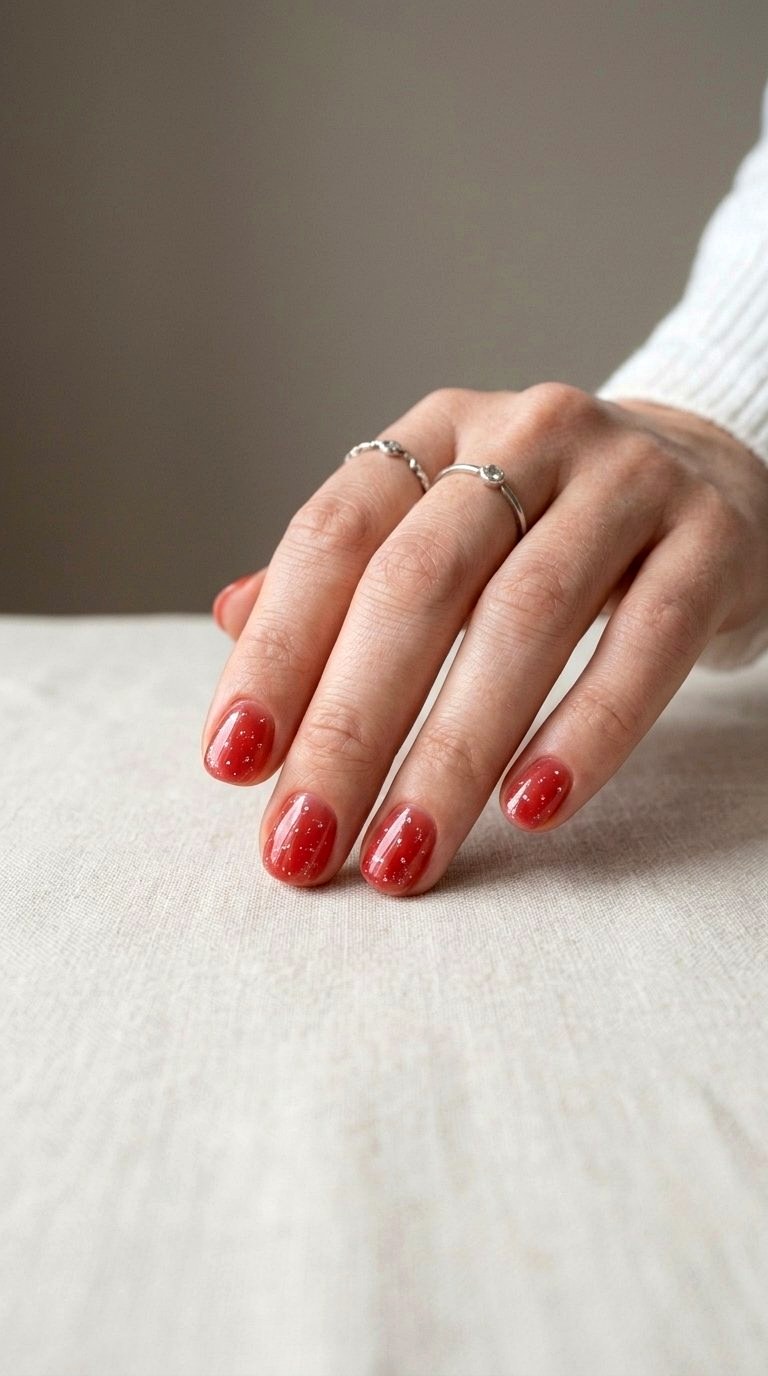 Strawberry Jelly Gloss Nails - 20 Summer Acrylic Nail Art Ideas