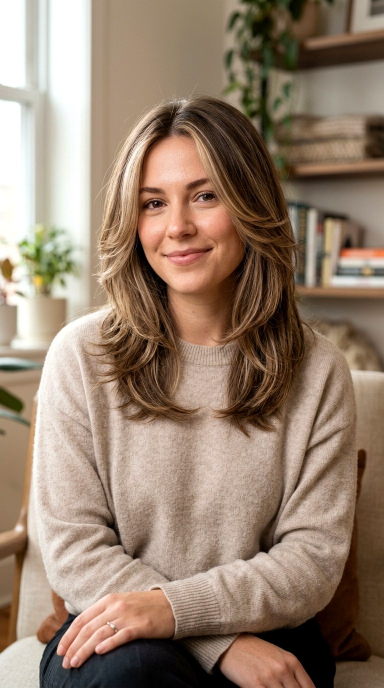 Subtle Babylights Butterfly Layers - 22 butterfly layers hair long ideas