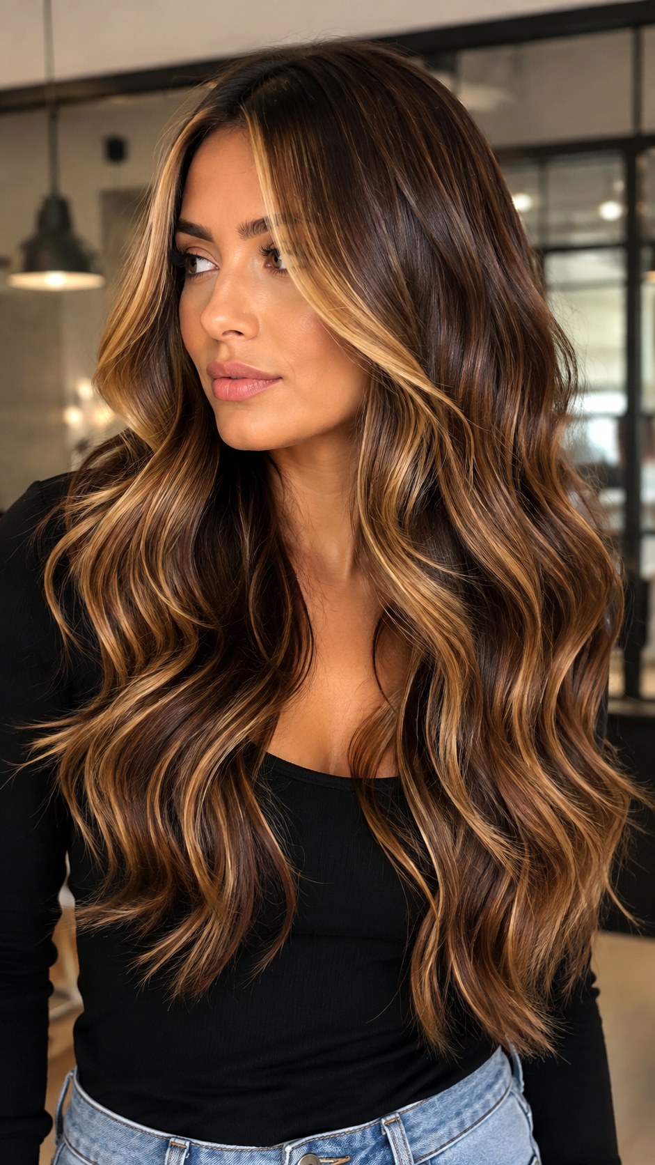 Sun Kissed Caramel Balayage Brunette - 24 Brunette Hair Color Ideas