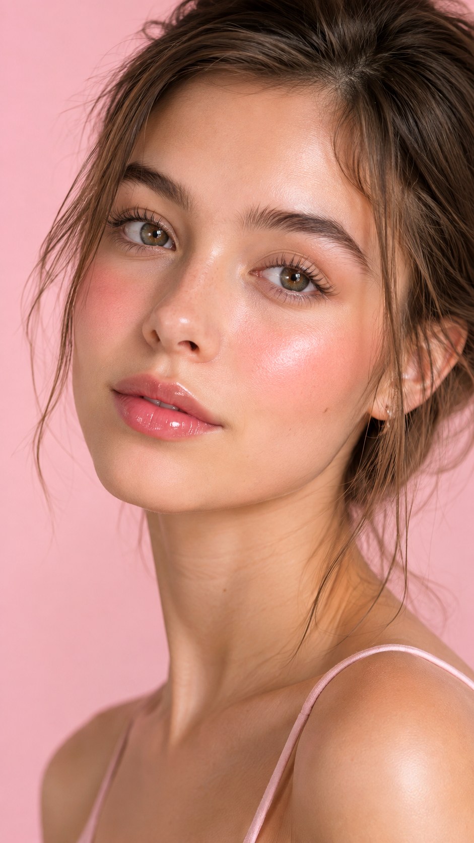 Sun Kissed Strawberry Milk Flush Look - 25 Jelly Blush Makeup Ideas