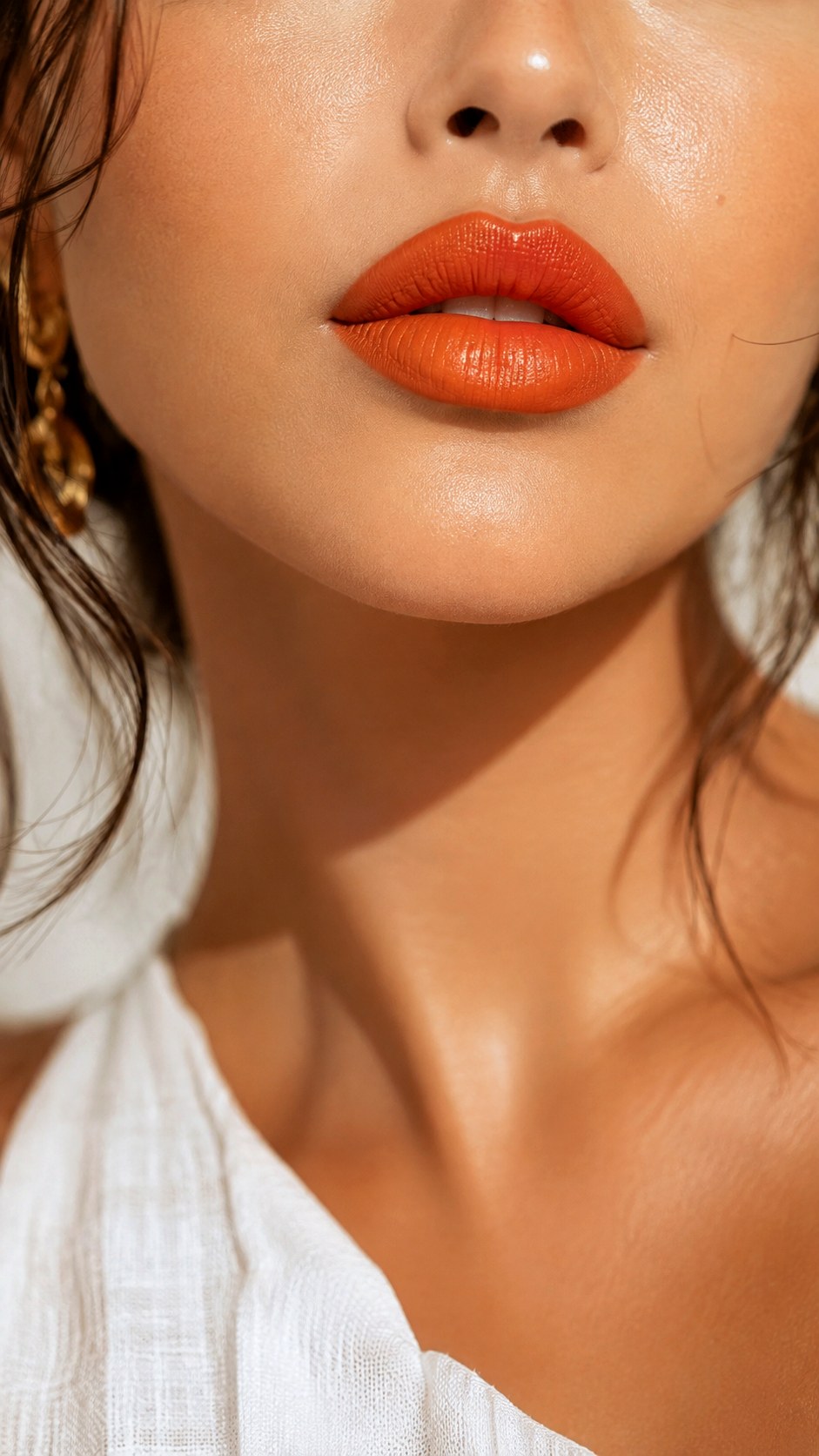 Sunset Orange Cream Lipstick - 25 Summer Trendy Lip Color Ideas
