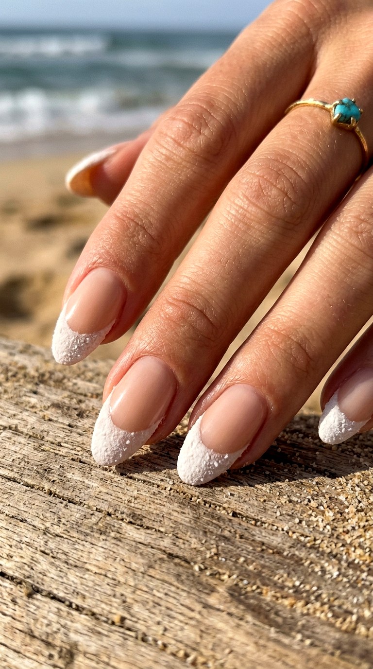Surf Wax Textured Tips - 22 Simple Summer Nail Designs