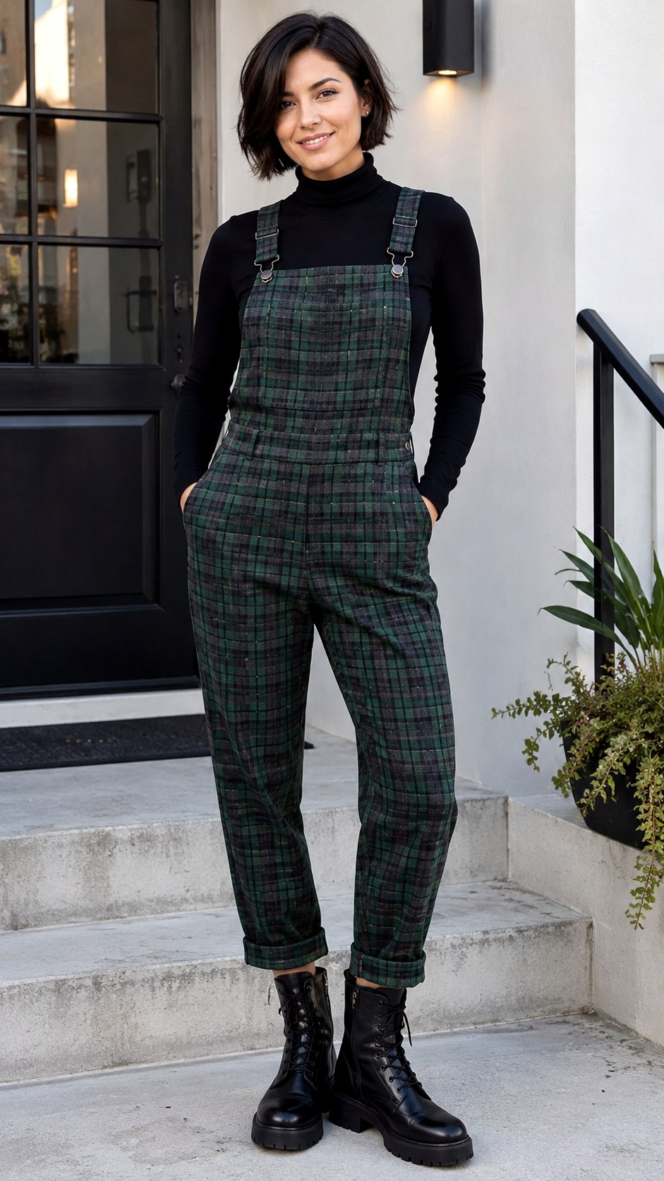 Tailored Plaid Homecoming Overall Outfit - 24 homecoming overall outfit ideas