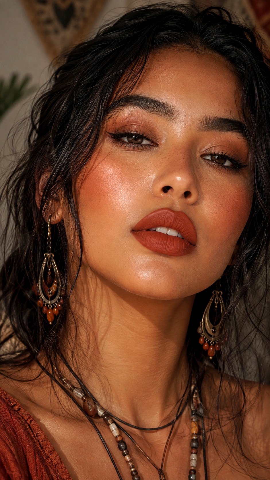Terracotta Brick Matte Lips - 25 Summer Trendy Lip Color Ideas