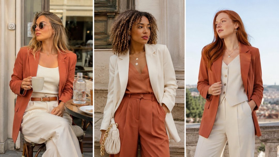 Terracotta & Cream Blazer Outfit Ideas