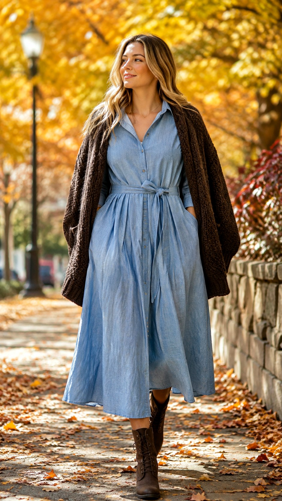Textured Fabric Espresso and Sky Blue Shirt Dress - 25 Espresso & Sky Blue Shirt Dress Ideas