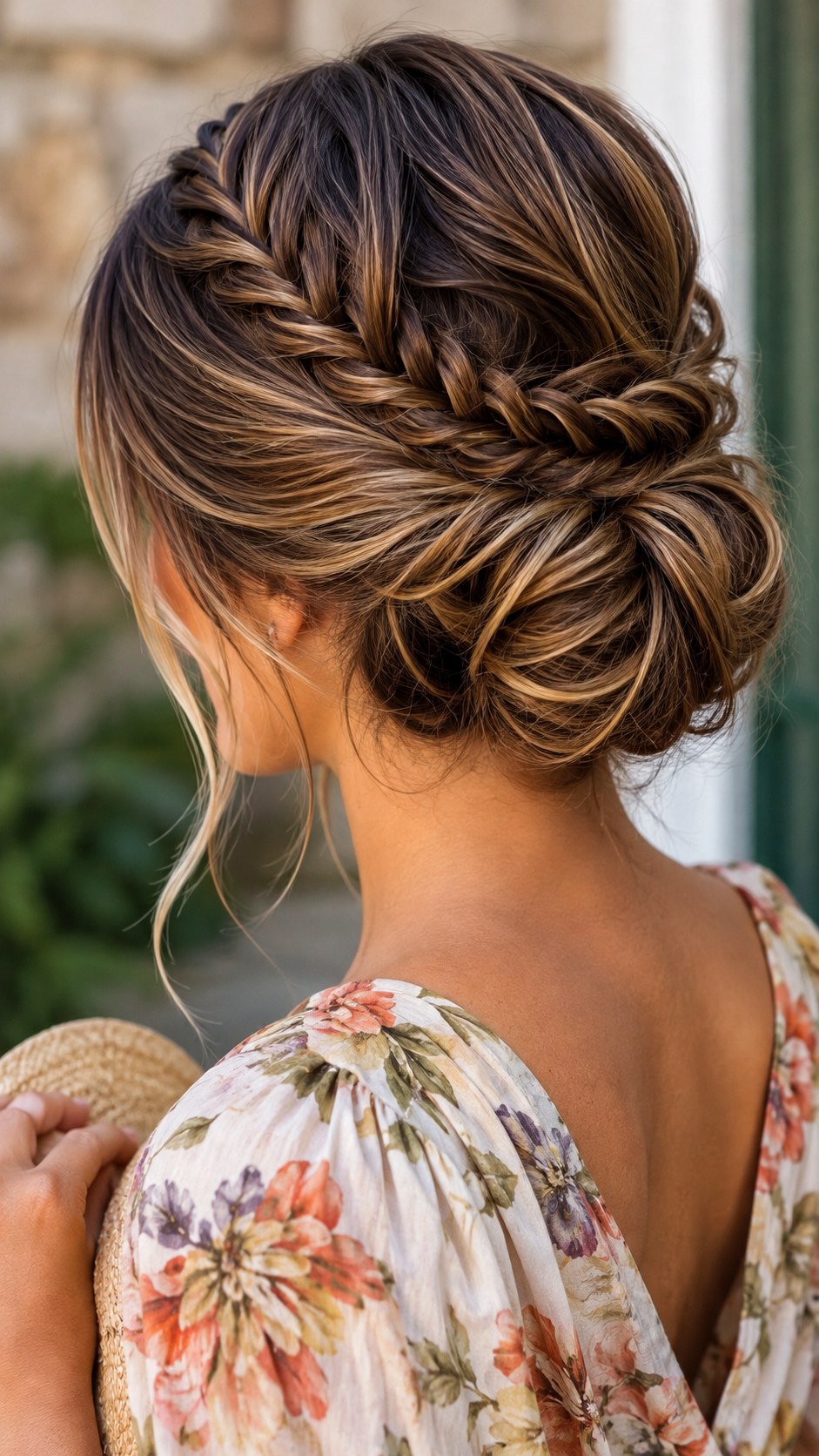Textured Fishtail Crowned Bun - 23 elegant bun hairstyles classy ideas