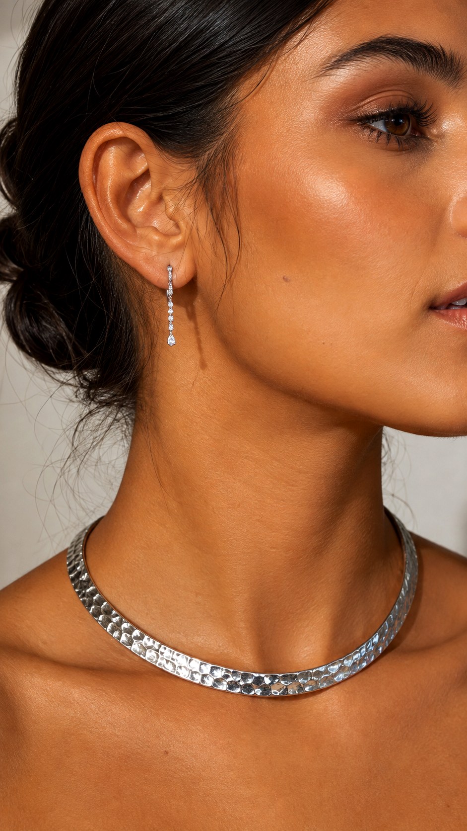 Textured Silver for Golden Olive Skin - 23 silver jewelry skin tone ideas