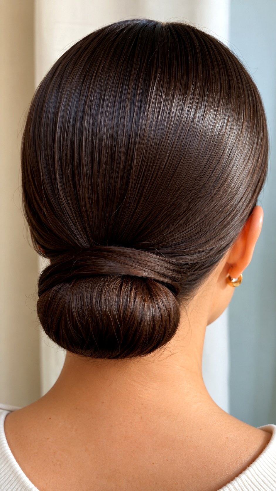 The Sleek Low Chignon Elegance - 24 classy updo hairstyles ideas