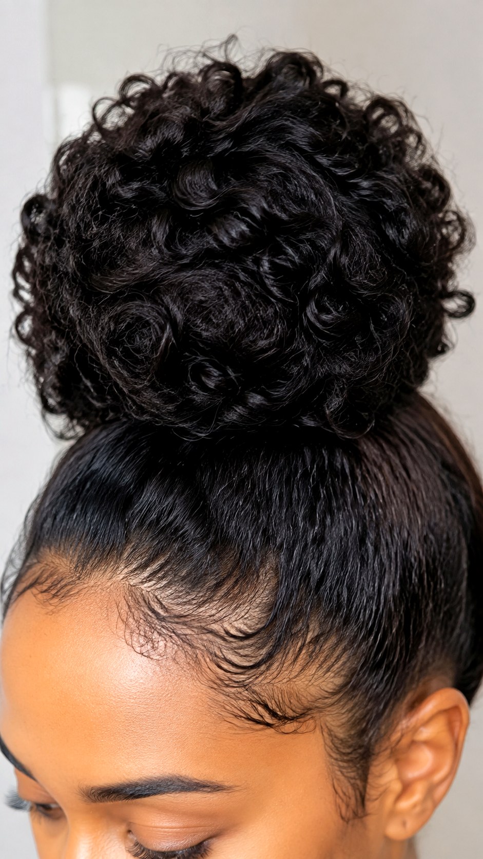The Voluminous Curly High Bun Style - 24 classy updo hairstyles ideas