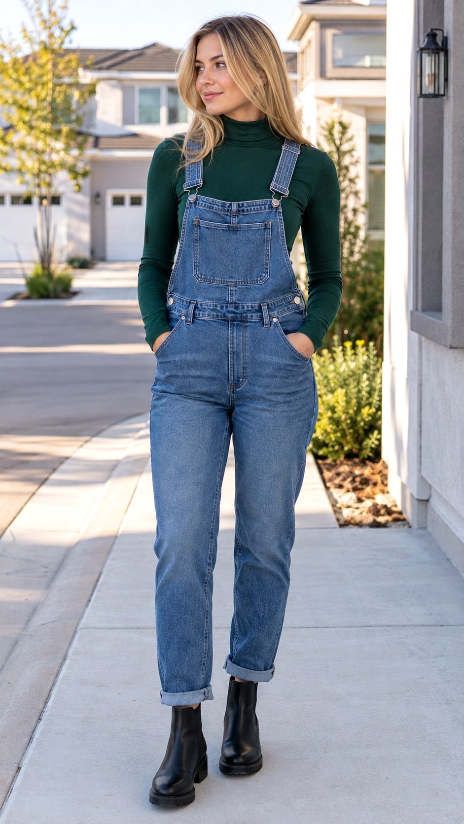 Turtleneck And Spirit Overalls Style - 21 school spirit overall outfit ideas