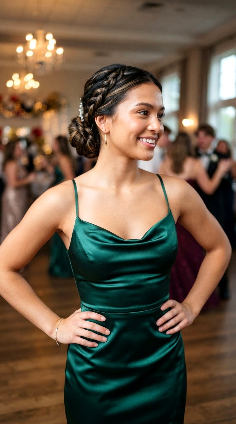 Twisted Rope Low Bun Prom Elegance - 20 low bun prom hairstyles ideas