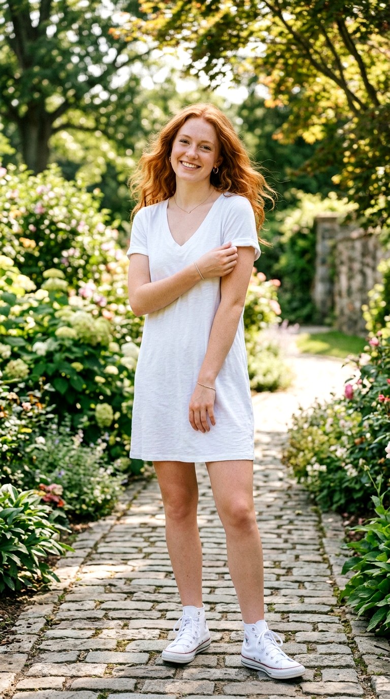 V Neck T Shirt Short White Sundress - 21 white sundress short ideas