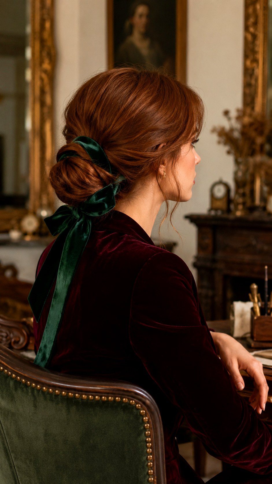 Velvety Ribbon Low Bun - 24 classy low bun