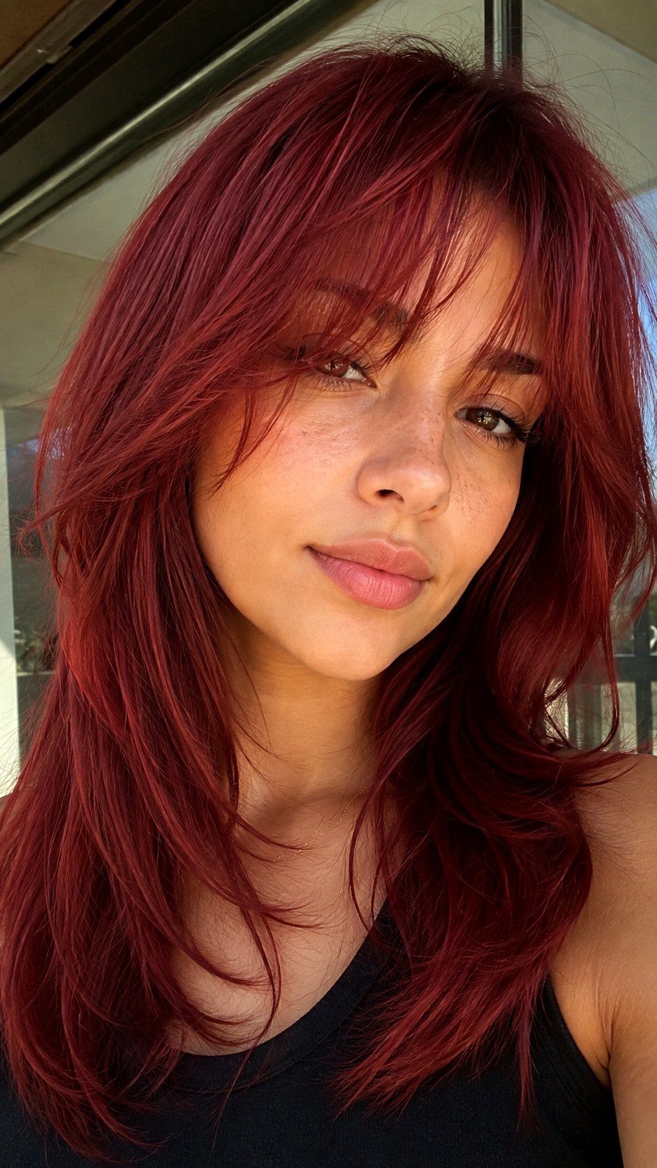 Vibrant Red Soft Wolf Cut - 24 soft wolf cut hairstyle ideas