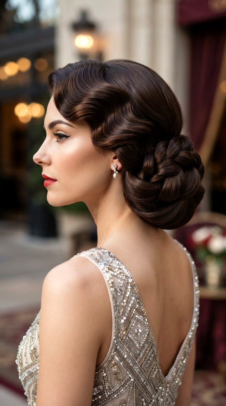 Vintage Hollywood Side Swept Chignon - 20 prom bun hairstyles ideas