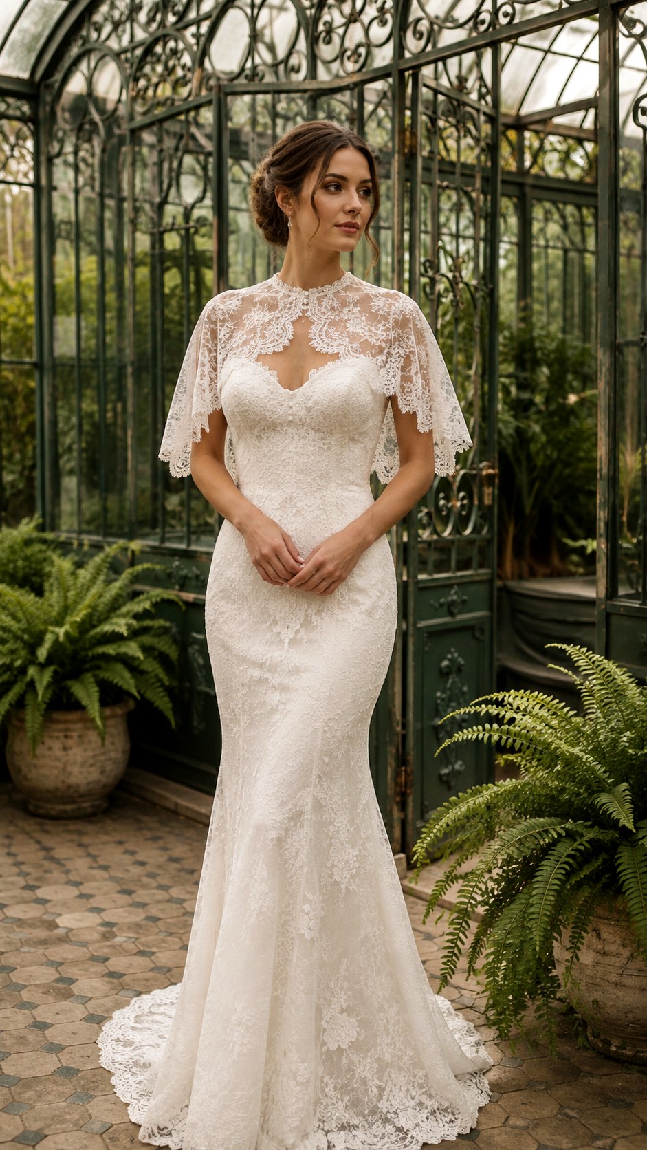 Vintage Inspired Capelet Dresses - 22 Dream Wedding Dresses Ideas