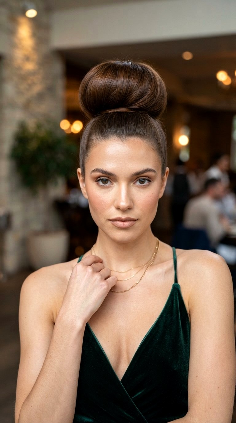 Voluminous Ballerina Top Knot - 20 prom bun hairstyles ideas