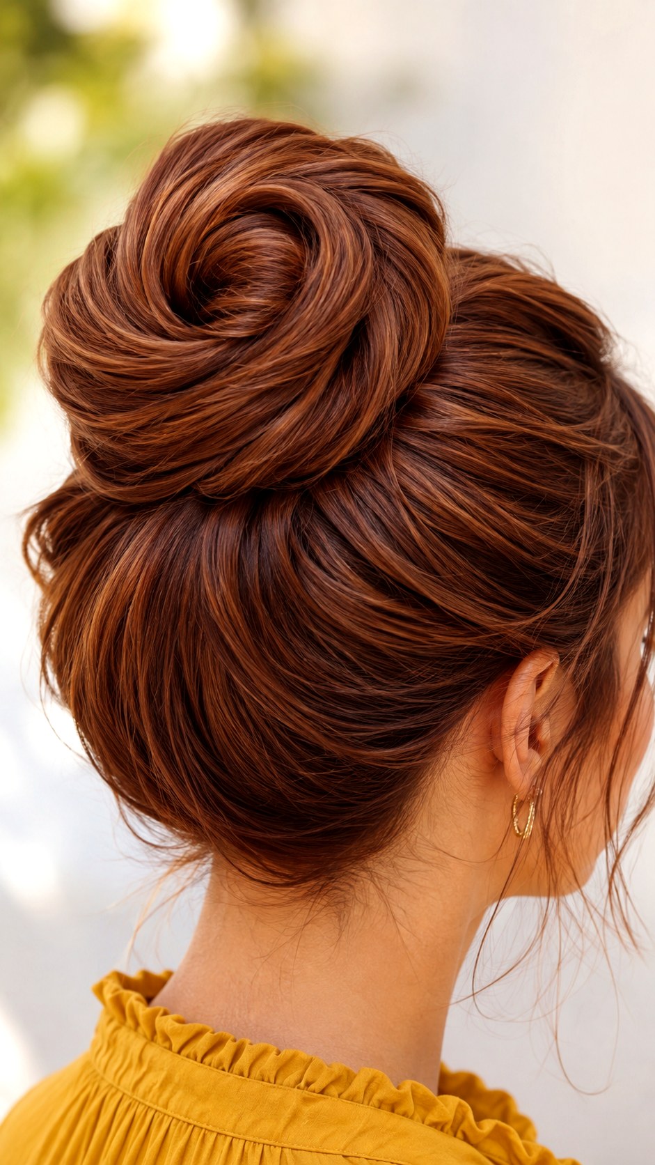 Voluminous Cinnamon Roll Bun - 21 elegant bun hairstyles classy ideas