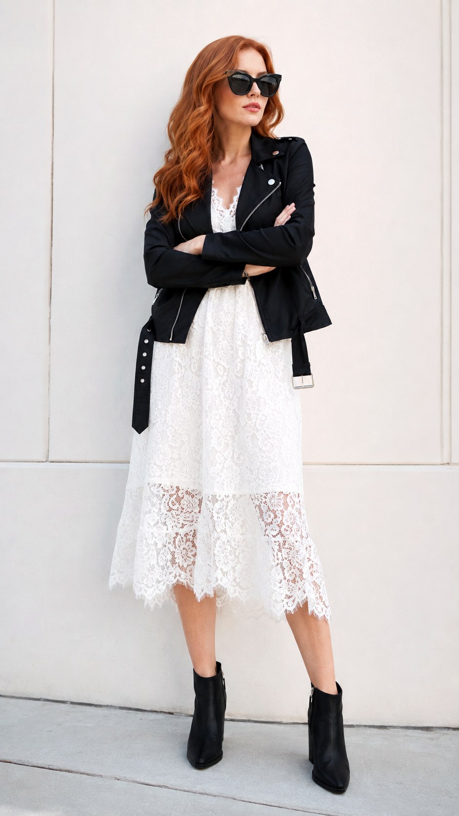 White Summer Dress With Leather Jacket - 22 white summer dress outfit ideas
