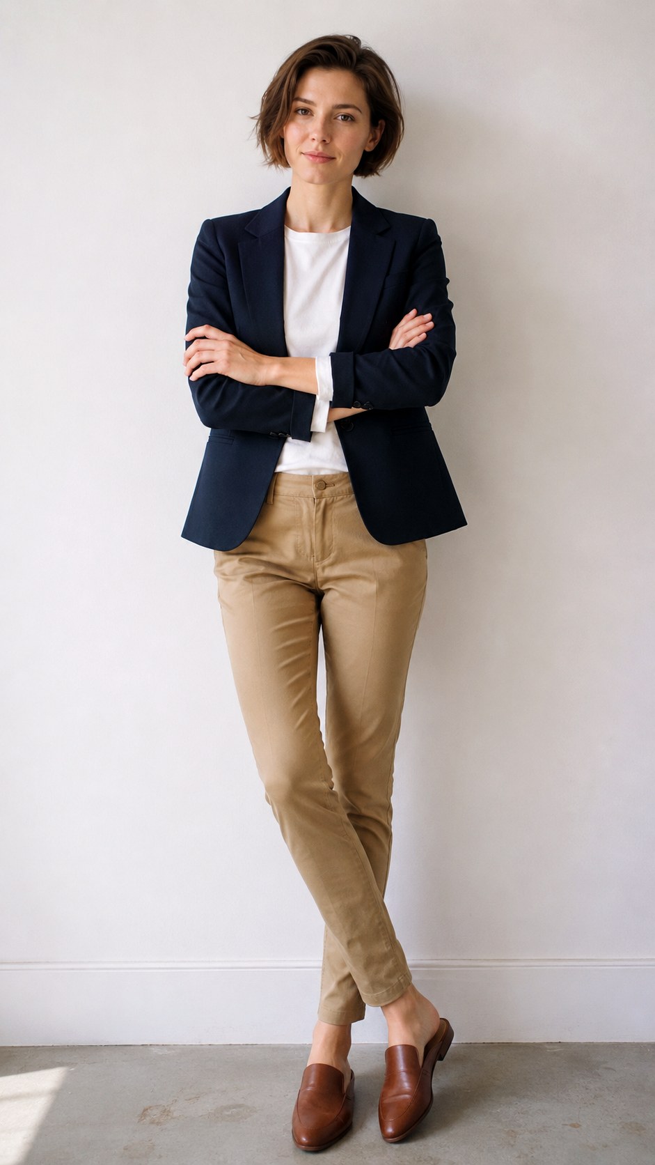White Sweatshirt Layered Under A Blazer - 20 white sweatshirt outfit ideas
