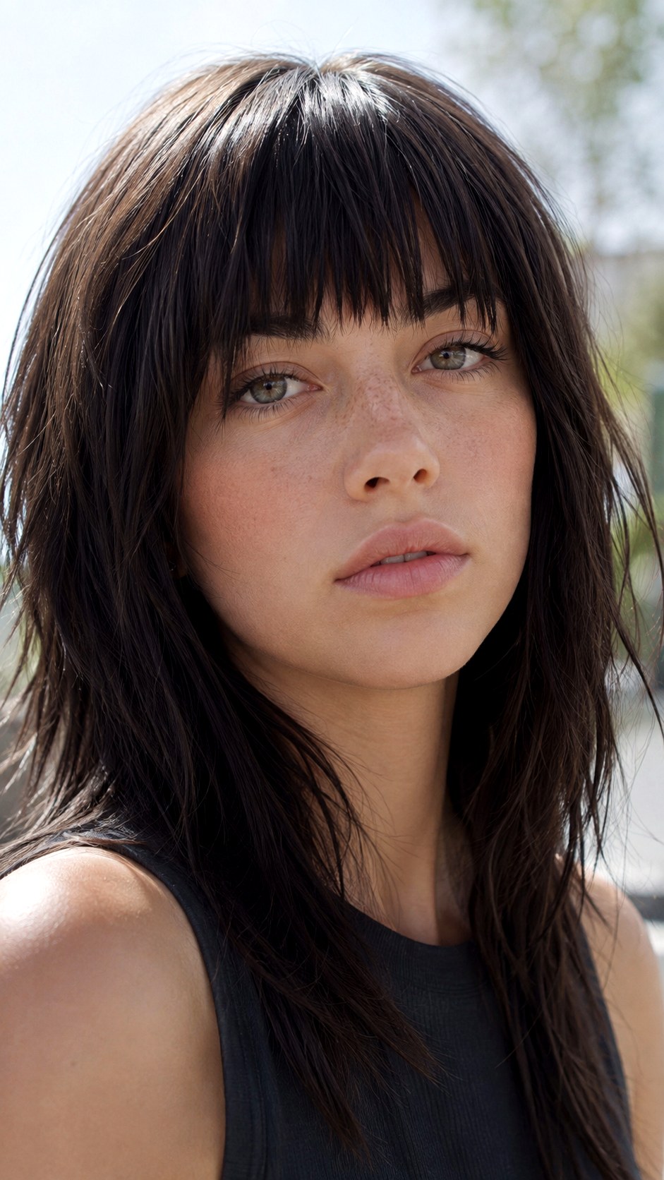Wolf Cut With Blunt Bangs - 20 straight wolf cut hairstyle ideas