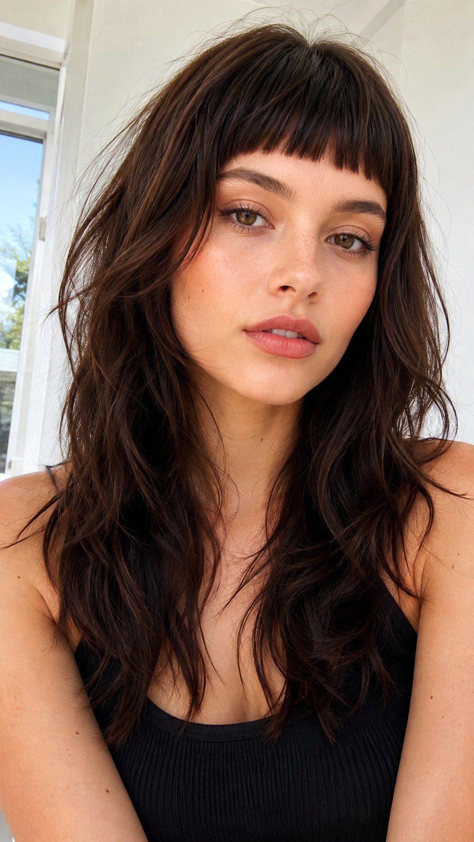 Wolf Cut With Micro Bangs - 24 lond wolf cut hairstyle ideas