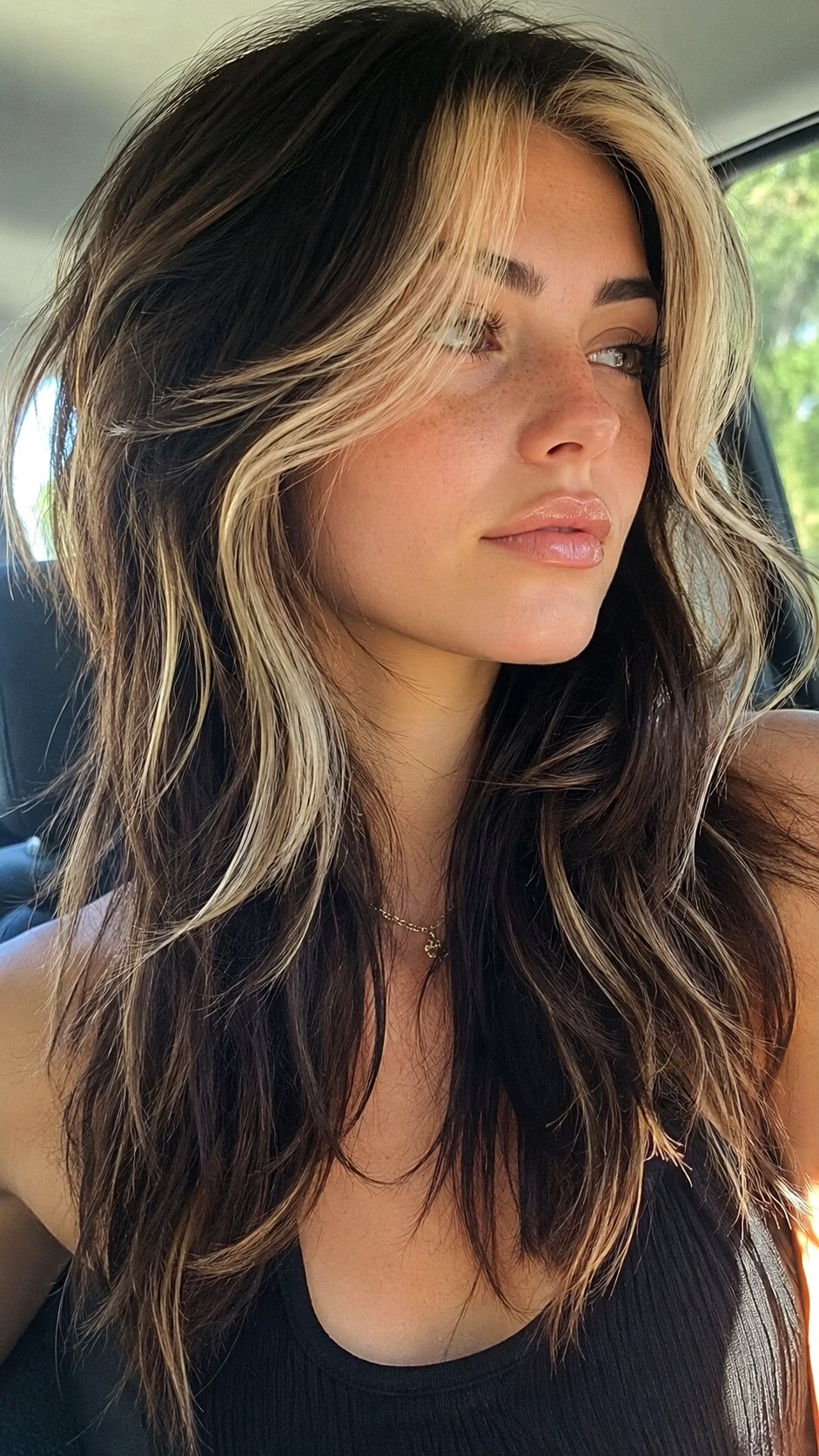 Wolf Cut With Money Piece - 24 lond wolf cut hairstyle ideas
