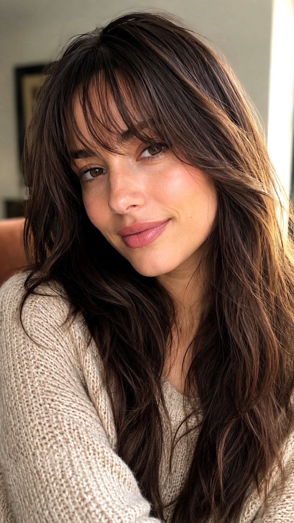 Wolf Cut with Curtain Bangs - 22 medium wolf cut hairstyle ideas