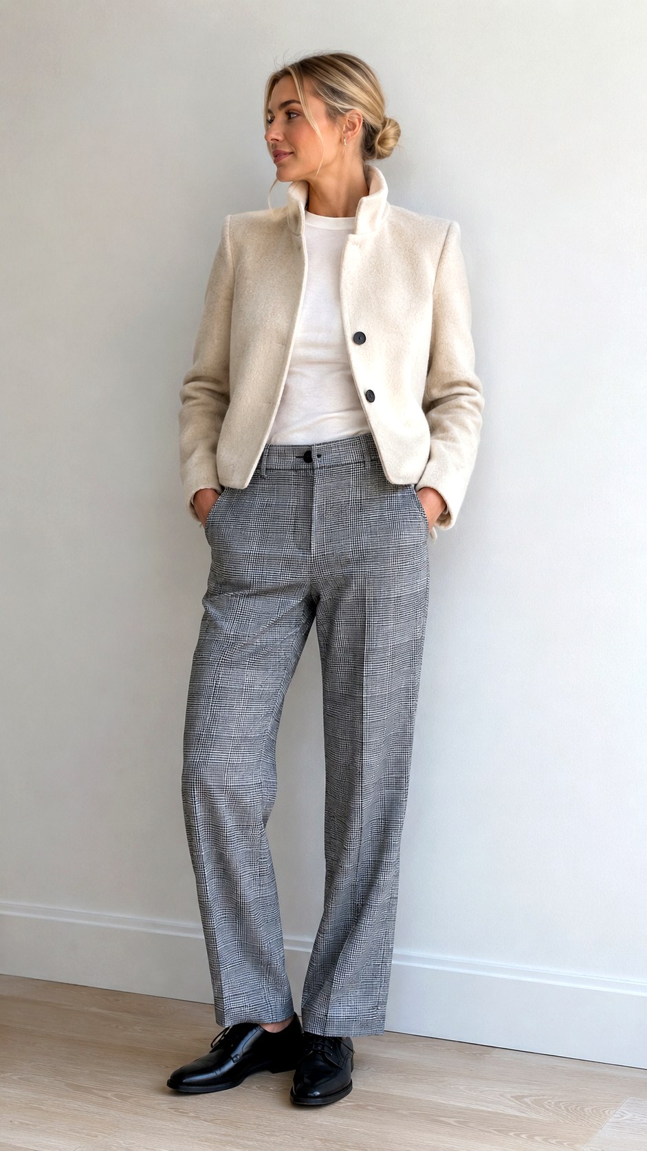 Wool Blend High Collar Jacket Look - 21 high collar jacket outfit ideas
