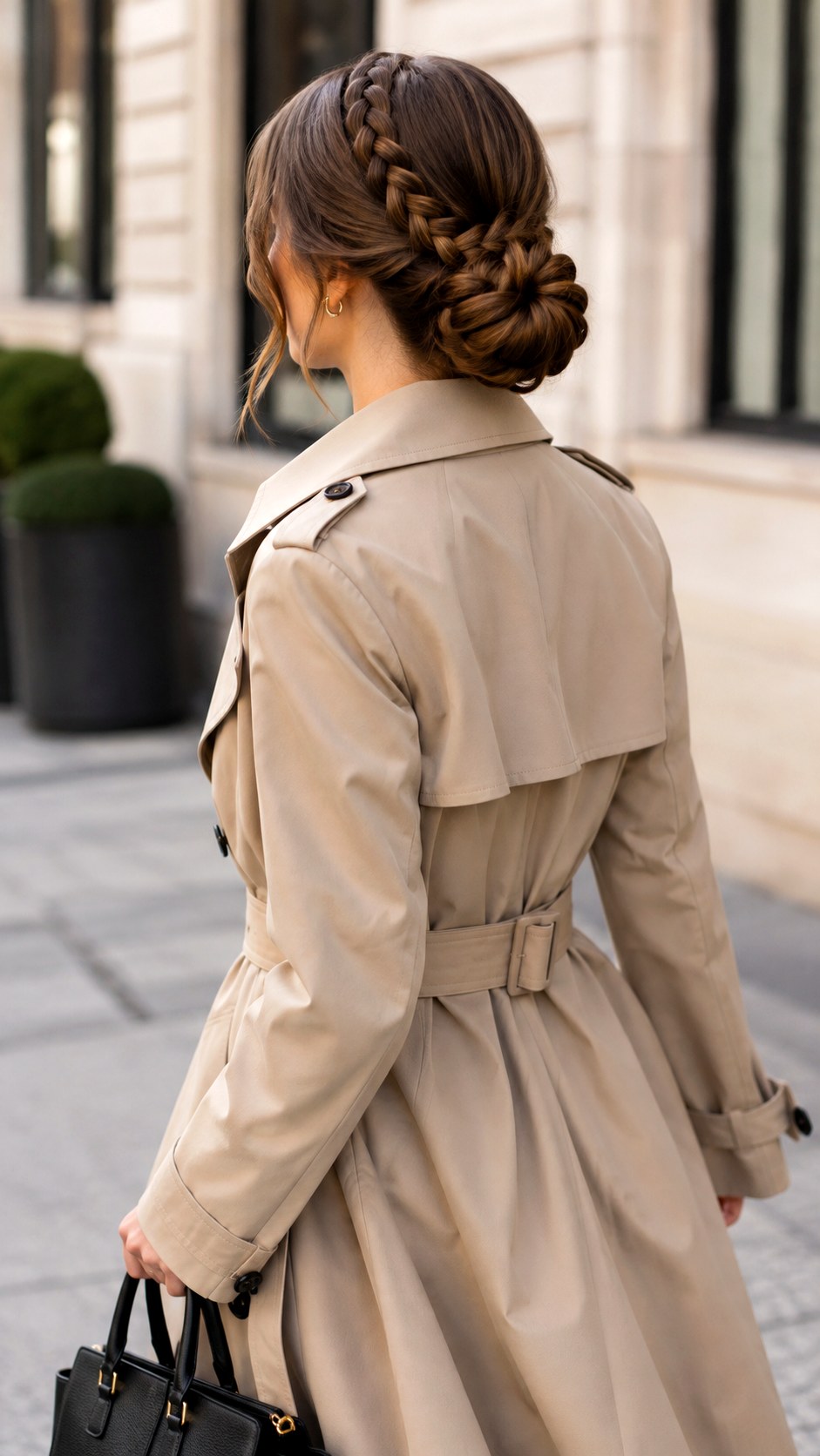 Woven Dutch Accent Low Bun - 23 elegant bun hairstyles classy ideas
