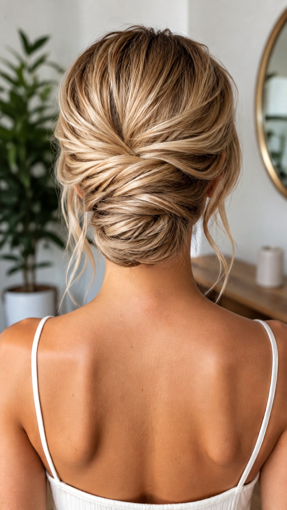 Wrapped Strands Low Chignon Bun - 23 low bun prom hairstyles ideas