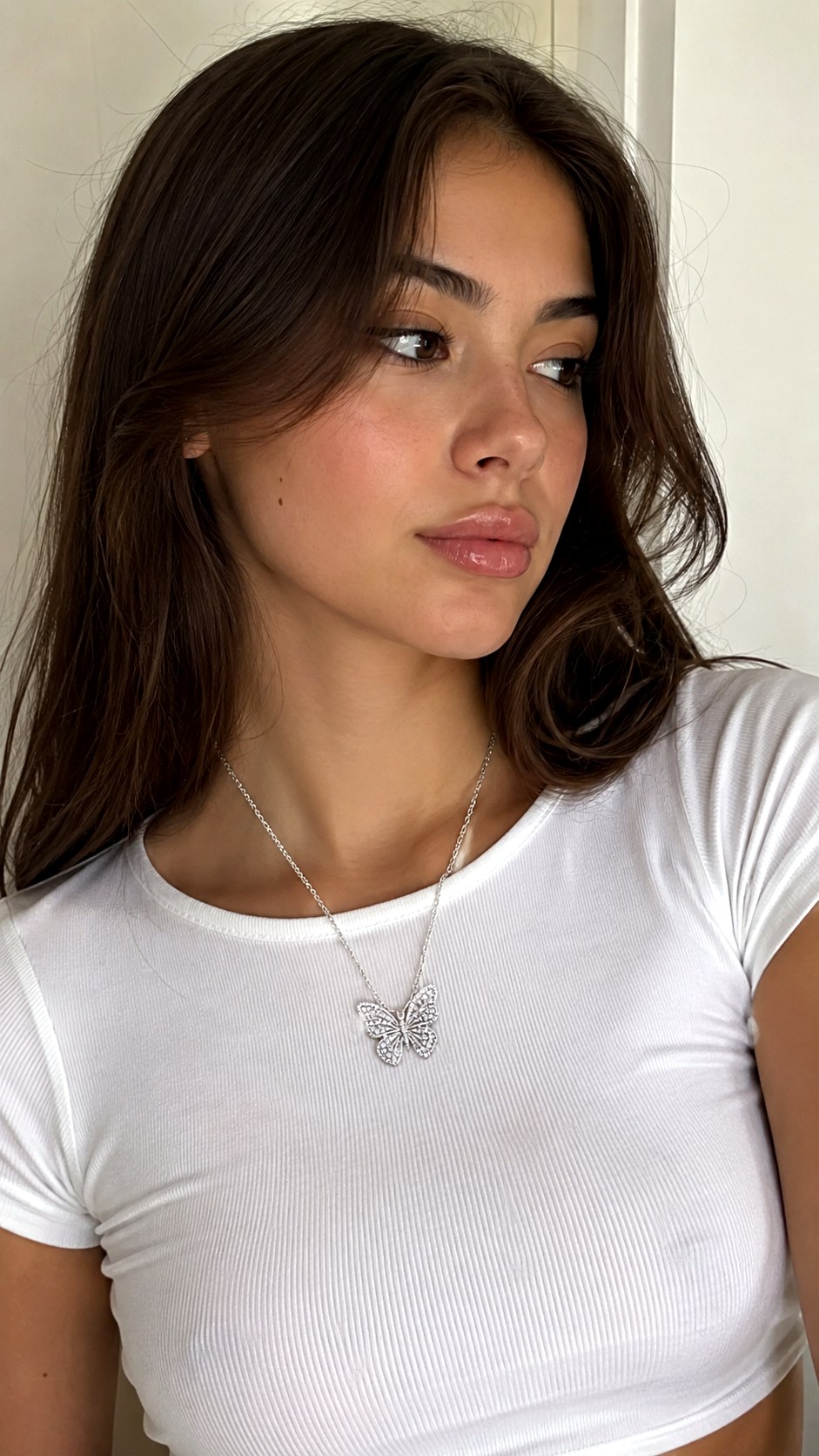YK Silver Butterfly Necklaces - 20 silver jewelry aesthetic ideas